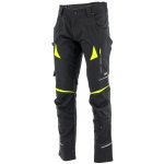 Sara Workwear Strečové kalhoty COTTONFLEX černá žlutá – Sleviste.cz