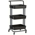 Servírovací stolek kolečka kov plast černá NoBi ASPAS – Zbozi.Blesk.cz