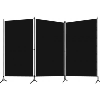VidaXl 3 dílný dělič místností černý 260 x 180 cm – Zboží Dáma