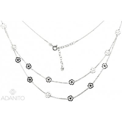 Adanito Zlatý kytičky z bílého zlata BRNH0805S – Hledejceny.cz