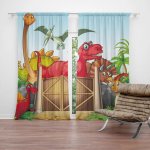 Sablio Závěs Dinosauři 4: 2ks 140x250cm – Hledejceny.cz