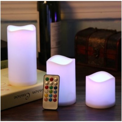 DZL DZL LED svíčky set 3 ks na baterie s dálkovým ovládáním 3LED-12 – Hledejceny.cz