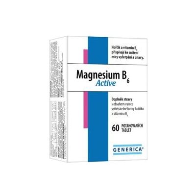 Generica Magnesium B6 Active 60 tablet – Zboží Mobilmania