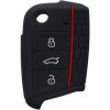 Klíč COVERKEYS Obal na klíč, kryt klíče Škoda Kodiaq I (2016 - 2024) silikonový, černý s červeným proužkem