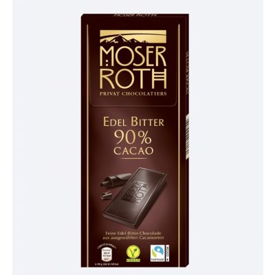 Moser Roth Hořká čokoláda 90% 125 g – Hledejceny.cz