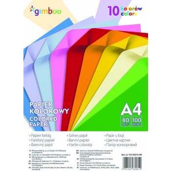 Barevné papíry A4 80 g intenzivní mix 100 listů