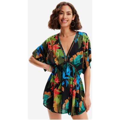 Desigual Top Tropical Party Černé dámské květované – Zbozi.Blesk.cz