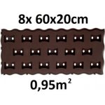 Prosperplast IKRT1 PAD 60 x 20 cm hnědá 8 ks – Zboží Mobilmania