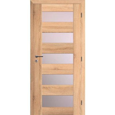 Solodoor rámové, 60 P, 650 × 1985 mm, fólie, pravé, dub Mystic, prosklené 490400065001 – Zboží Mobilmania