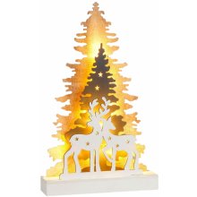 HI LED vánoční stromek silueta dřevo 26x5x35cm