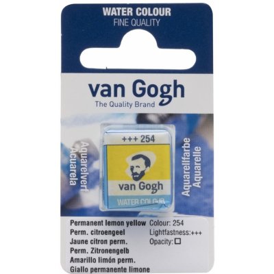 Van Gogh Akvarelová barva v půlpánvičce 254 Permanent Lemon Yellow