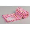 Dětská deka KAARSGAREN Bavlněná letní deka růžové proužky