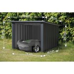 Garáž pro robotickou sekačku G21 88x62x98 cm, antracitová – Sleviste.cz