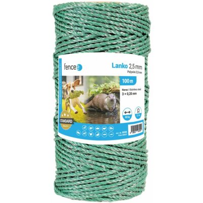 Lanko pro elektrický ohradník, průměr 2,5 mm, zelené, délka 100 m – Sleviste.cz
