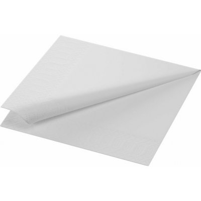 Duni papírový ubrousek bílý 33 cm x 33 cm 20 ks - bílé třívrstvé ubrousky na slavnostní svatební tabuli – Zboží Dáma