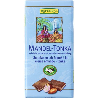 Rapunzel Čokoláda mléčná s náplní Mandle Tonka Bio 100 g – Zboží Mobilmania