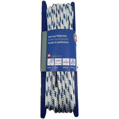 Lano SWISS POLYESTER ø 8 mm / 10 m (1470kg/294kg) BÍLO MODRÉ – Zboží Dáma