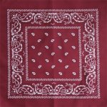Bavlněný šátek Paisley 50 x 50 cm vínová – Zboží Mobilmania