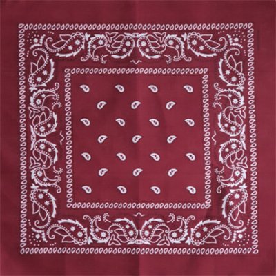 Bavlněný šátek Paisley 50 x 50 cm vínová – Zboží Mobilmania