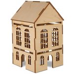 Albi Dřevěná 3D dekorace domečku 3 okýnka 11 cm x 20 cm x 11,5 cm – Hledejceny.cz