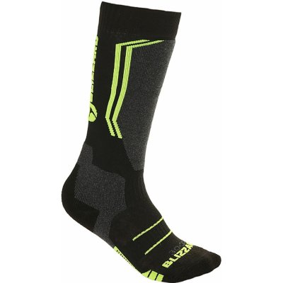 Blizzard Allround ski socks junior black anthracite signal yellow