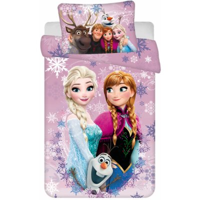 Povlečení Jerry Fabrics Frozen bed linen fialová 135 x 100 cm 60 x 40 cm – Sleviste.cz
