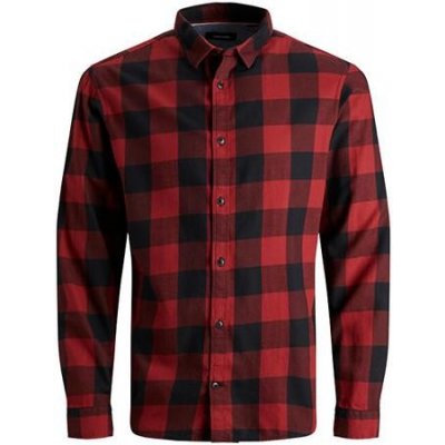 Jack&Jones pánská košile JJEGINGHAM slim fit 12181602 brick red