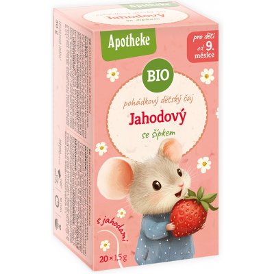 Apotheke BIO Pohádkový dětský čaj jahodový se šípkem 20x1,5 g – Zboží Dáma