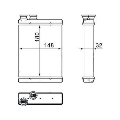 Výměník tepla, vnitřní vytápění MAHLE AH 265 000S | Zboží Auto