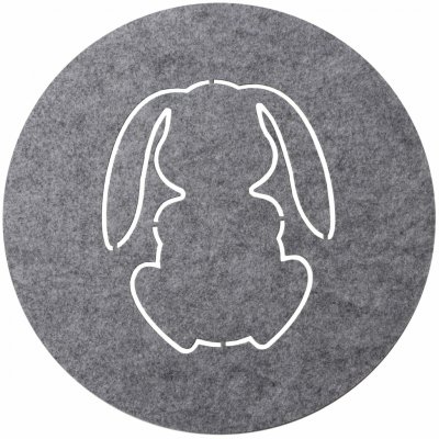 Mybesthome Velikonoční prostírání EASTER BUNNY šedá Ø 38 cm – Hledejceny.cz