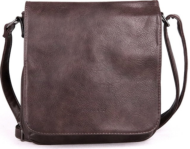 Romina & Co malá crossbody kabelka F21 tmavěhnědá kávová s klopou