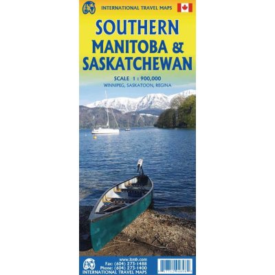 ITMB Publishing mapa Southern Manitoba, Southern Saskatchewan1:900 t. ITM – Hledejceny.cz