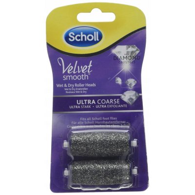 Scholl Velvet Smooth náhradní hlavice s diamantovými krystalky ultra drsná 2 ks – Hledejceny.cz