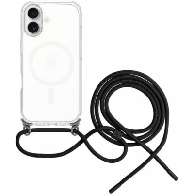 Fixed MagPure Neck transparentní kryt se šňůrkou a MagSafe pro iPhone 17 - černý FIXPUNM2-1600-BK – Zboží Mobilmania