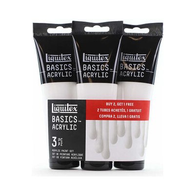 Liquitex akrylová barva basics 3 ks 118 ml titanium white – Hledejceny.cz