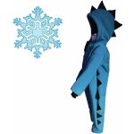 Dětská zimní softshellová kombinéza, modrá s černými ostny – Sleviste.cz