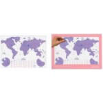 Stírací mapa světa Neon Purple – Sleviste.cz