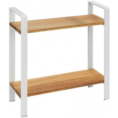 Wenko 53024100 - Police LOUISA 32x33 cm bílá/hnědá WE0517 – Zbozi.Blesk.cz