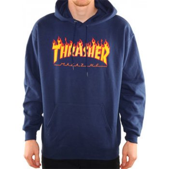 Thrasher Flame Hood mikina black