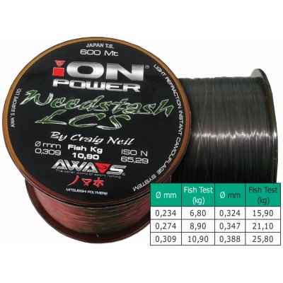 AWA-SHIMA ION POWER Weedstash LCS 600 m 0,234 mm 6,8 kg – Hledejceny.cz