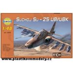 Směr plastikový model letadla ke slepení Suchoj SU-25 UB-UBK slepovací stavebnice letadlo 1:48 – Sleviste.cz