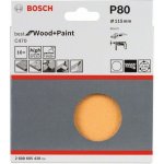 10x Brusný papír Bosch Best for Wood and Paint C470 115mm, hr. 80 (2608605428) – Zboží Dáma