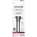 Swissten 71528000 ARCADE USB / USB-C, 1,2m, černý – Zboží Živě