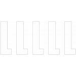 Samolepicí L bílá samolepící vinylová fólie arch 5 ks - písmena 50 mm – Zboží Dáma