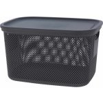 Excellent úložný koš s víkem 18 l černá – Zboží Dáma
