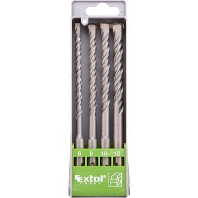 EXTOL CRAFT 23902 vrtáky SDS PLUS příklepové do betonu, sada 4ks, O 6-12mm, SK – Zbozi.Blesk.cz