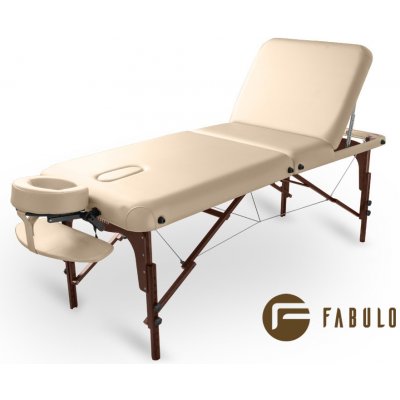 Fabulo USA Dřevěný masážní stůl Fabulo DIABLO Plus Set 192 x 76 cm krémová 192 x 76 cm