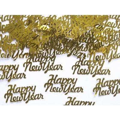 Konfety zlaté Happy New Year – Zboží Dáma
