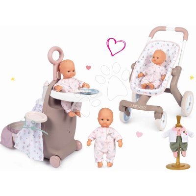 Smoby pečovatelský kufřík sportovní kočárek pro panenku Baby Nurse a panenka s šaty Baby Nurse 220316-8 – Zboží Mobilmania
