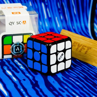 Smart Cube 3x3 QiYi chytrá speedcube kostka s aplikací Černá – Sleviste.cz